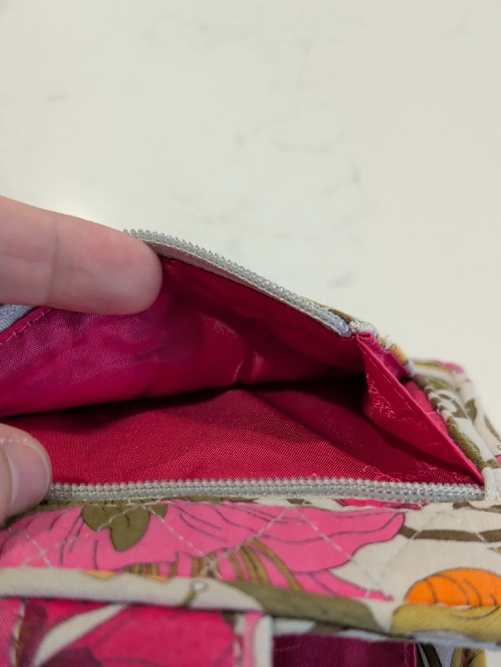 Vera Bradley Quilted Floral Zip Wallet - Pink Floral